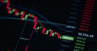 A stock market chart on a digital screen, the numbers that would answer the AI bubble question