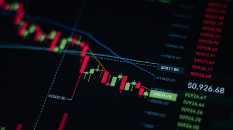 A stock market chart on a digital screen, the numbers that would answer the AI bubble question