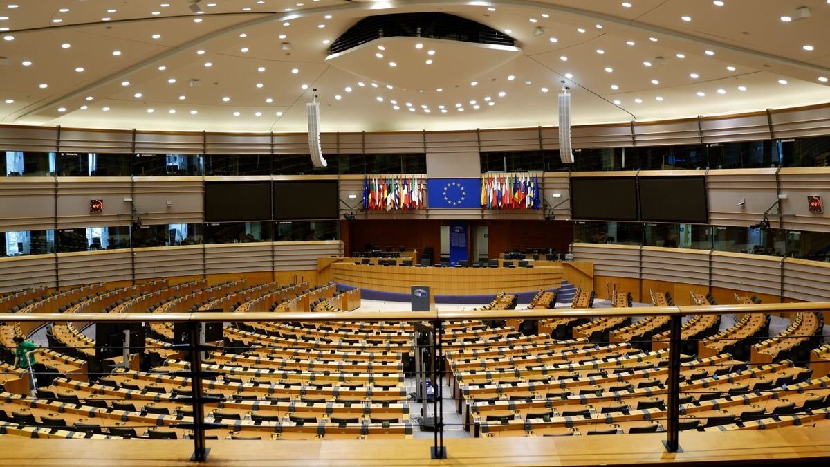 The empty European Parliament chamber in Brussels, home of the EU Transparency Code