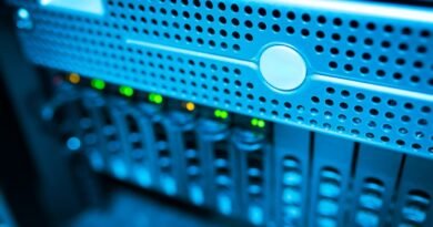 A data server rack with blinking lights, running through another AI model release cycle