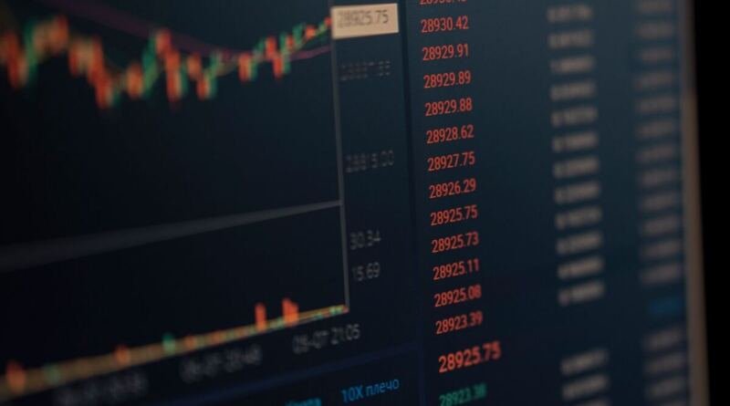 Close-up of a dark trading monitor showing price quotes, illustrating the Anthropic Nscale deal
