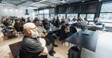 An empty meeting room, illustrating where AI for business pays off and where it stalls.
