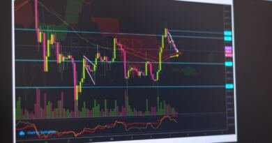 A computer monitor showing a candlestick trading chart on TradingView, illustrating investor interest ahead of a possible Anthropic IPO