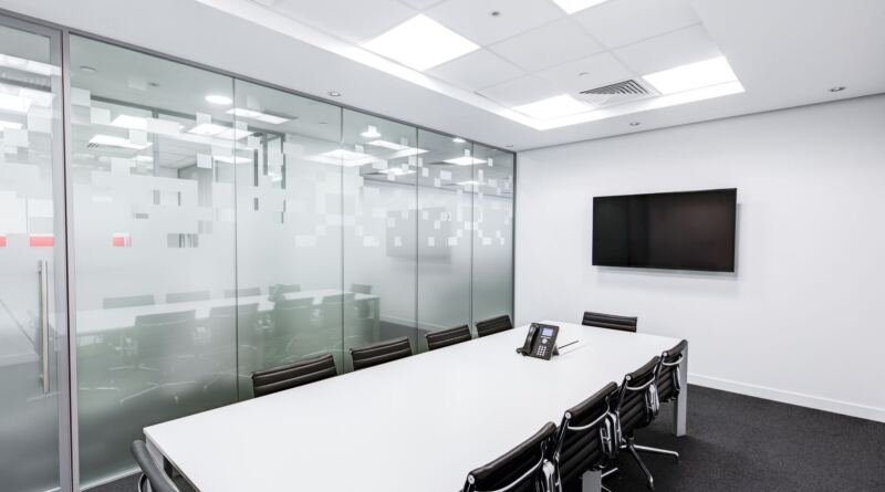 Meeting room, illustrating proactive cyber defense for governments and enterprises