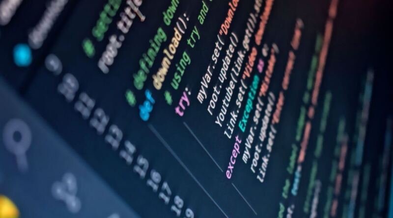 Syntax-highlighted code on an angled monitor, illustrating the Manus funding round